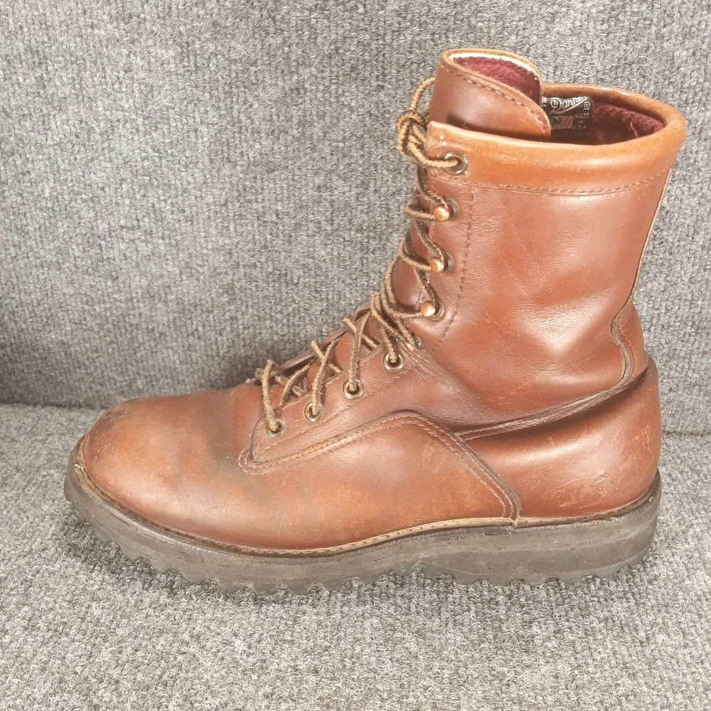 VTG Danner 63500 Brown Leather Hunting Work Boots Men's Size 8.5 D Gore-Tex USA